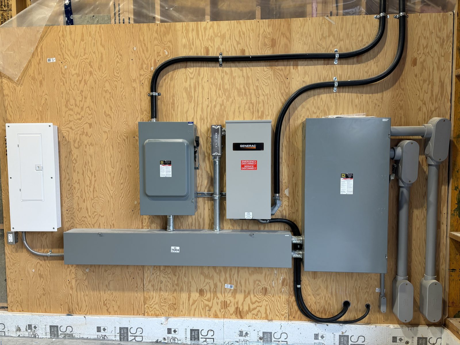 400A residential panel upgrade with generator transfer switch