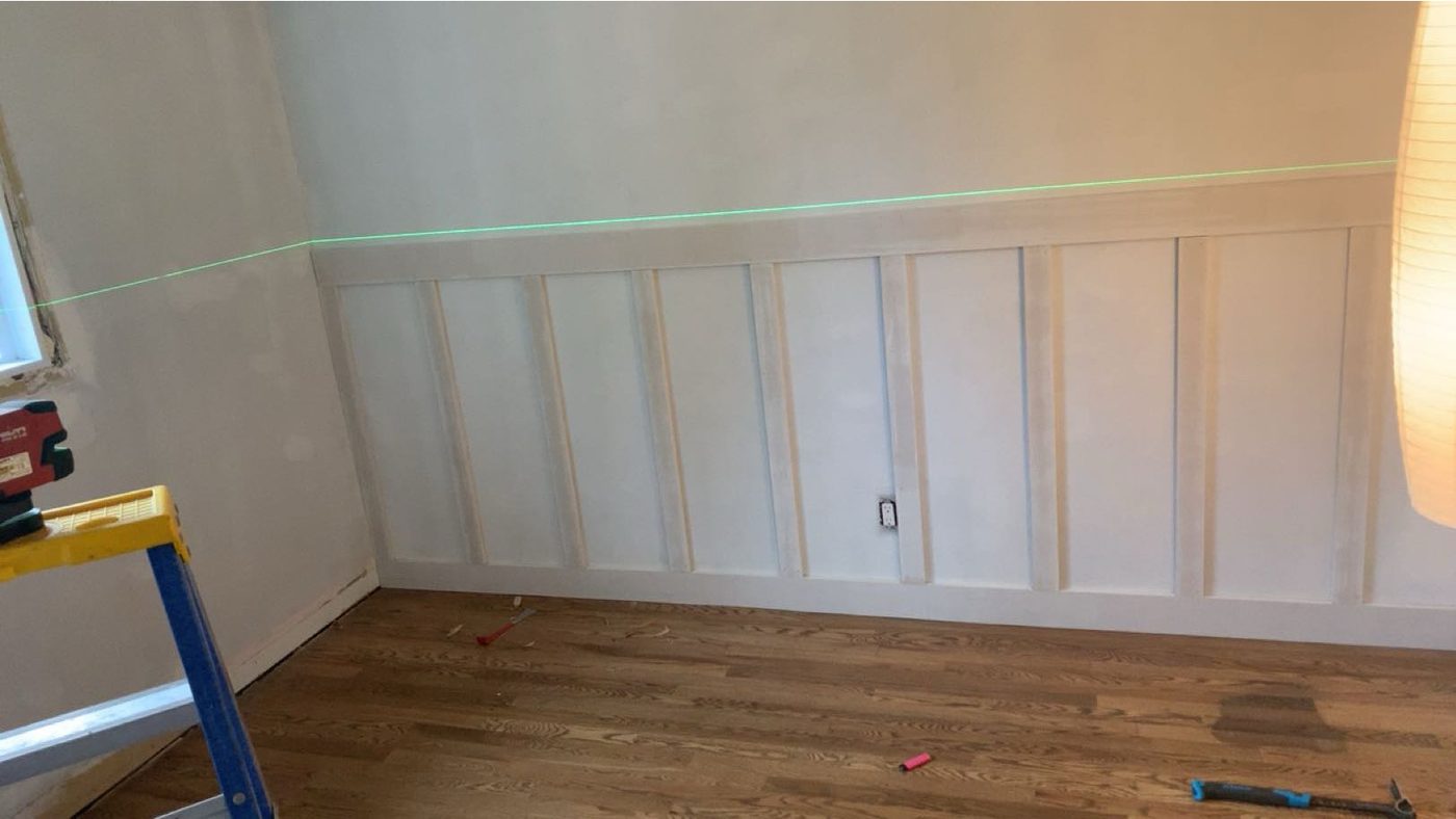 Board and batten wainscoting